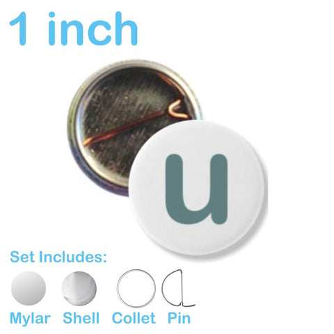 Sample Button Parts Standard Pinback / 1 Inch -  - 1